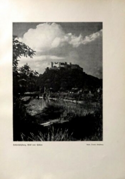 1932 - Hohensalzburg, Blick von Süden, alter Druck